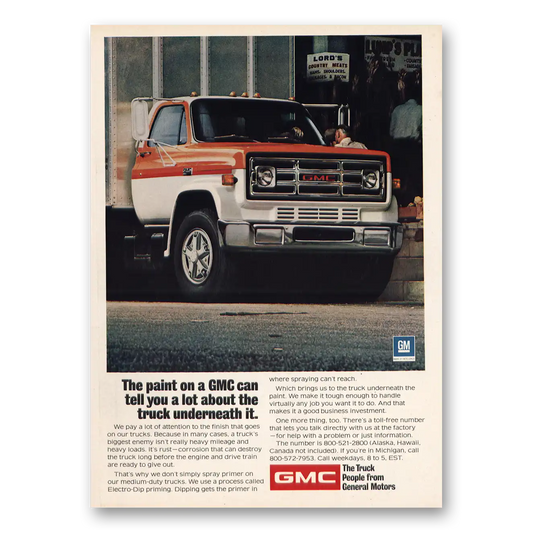 1974 GMC Trucks The Paint On GMC Vintage Magazine Print Ad