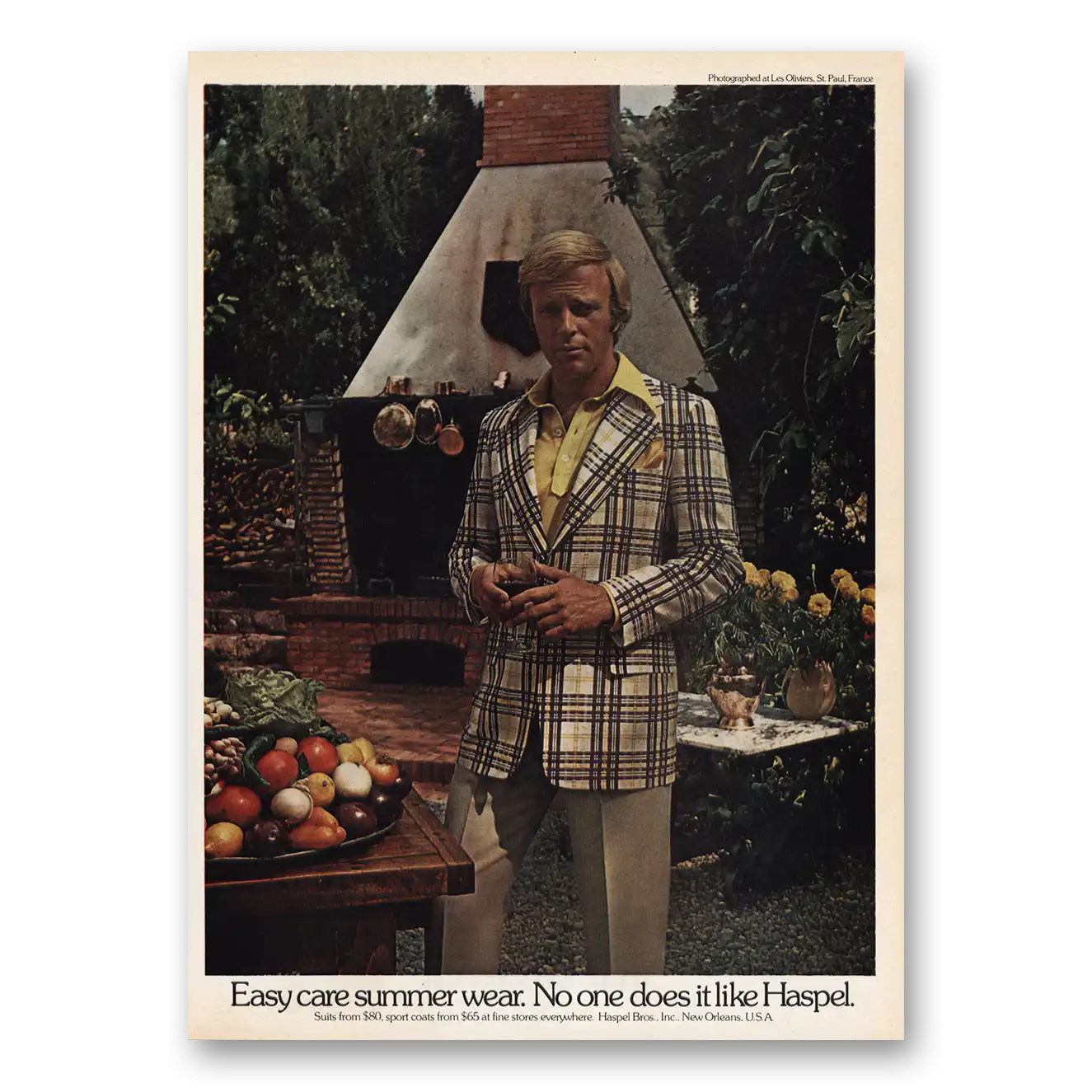 1974 Haspel Easy Care Summer Wear Vintage Magazine Print Ad