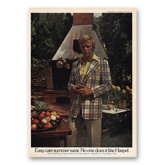 1974 Haspel Easy Care Summer Wear Vintage Magazine Print Ad