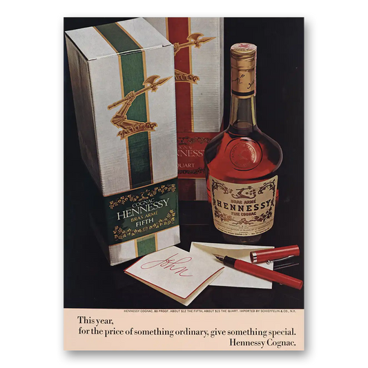 1974 Hennessy Cognac This Year For Price of Something Ordinary Vintage Magazine Print Ad