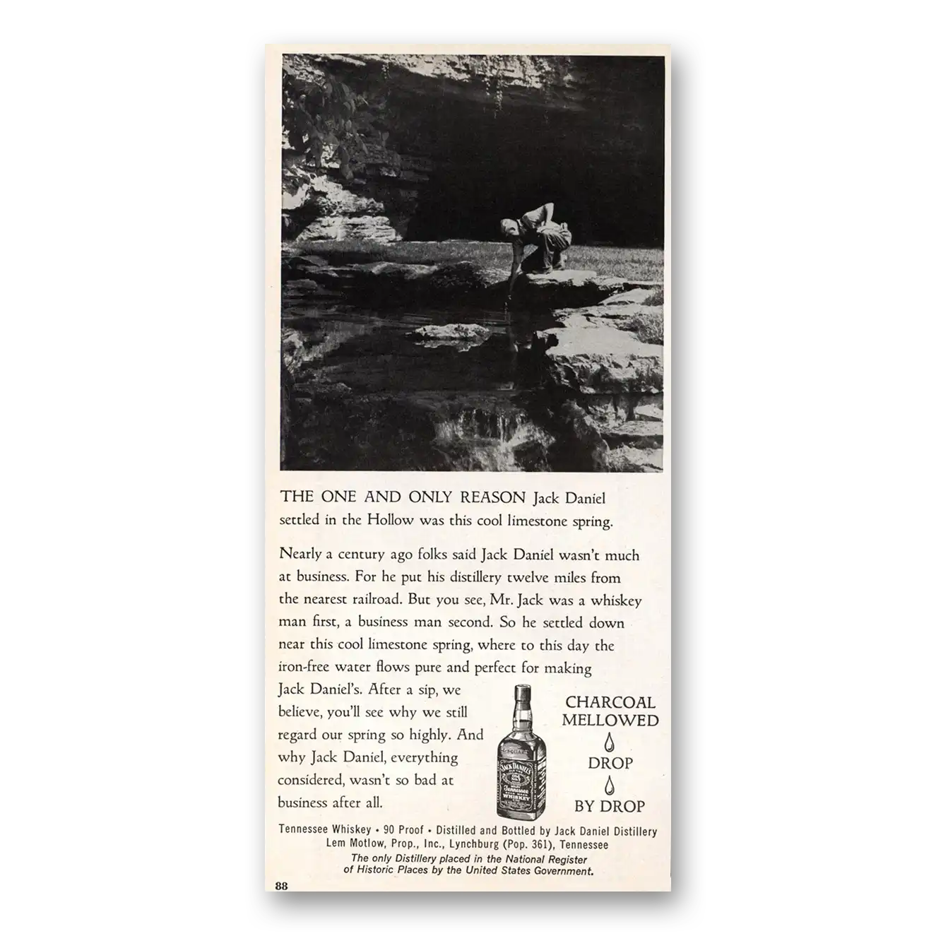 1974 Jack Daniels One and Only Reason Vintage Magazine Print Ad