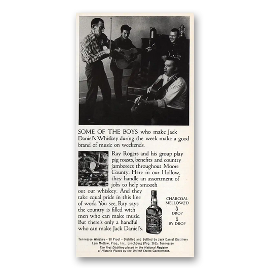 1974 Jack Daniels Some of the Boys Good Brand of Music Vintage Magazine Print Ad