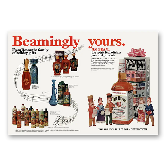 1974 Jim Beam Beamingly Yours Vintage Magazine Print Ad