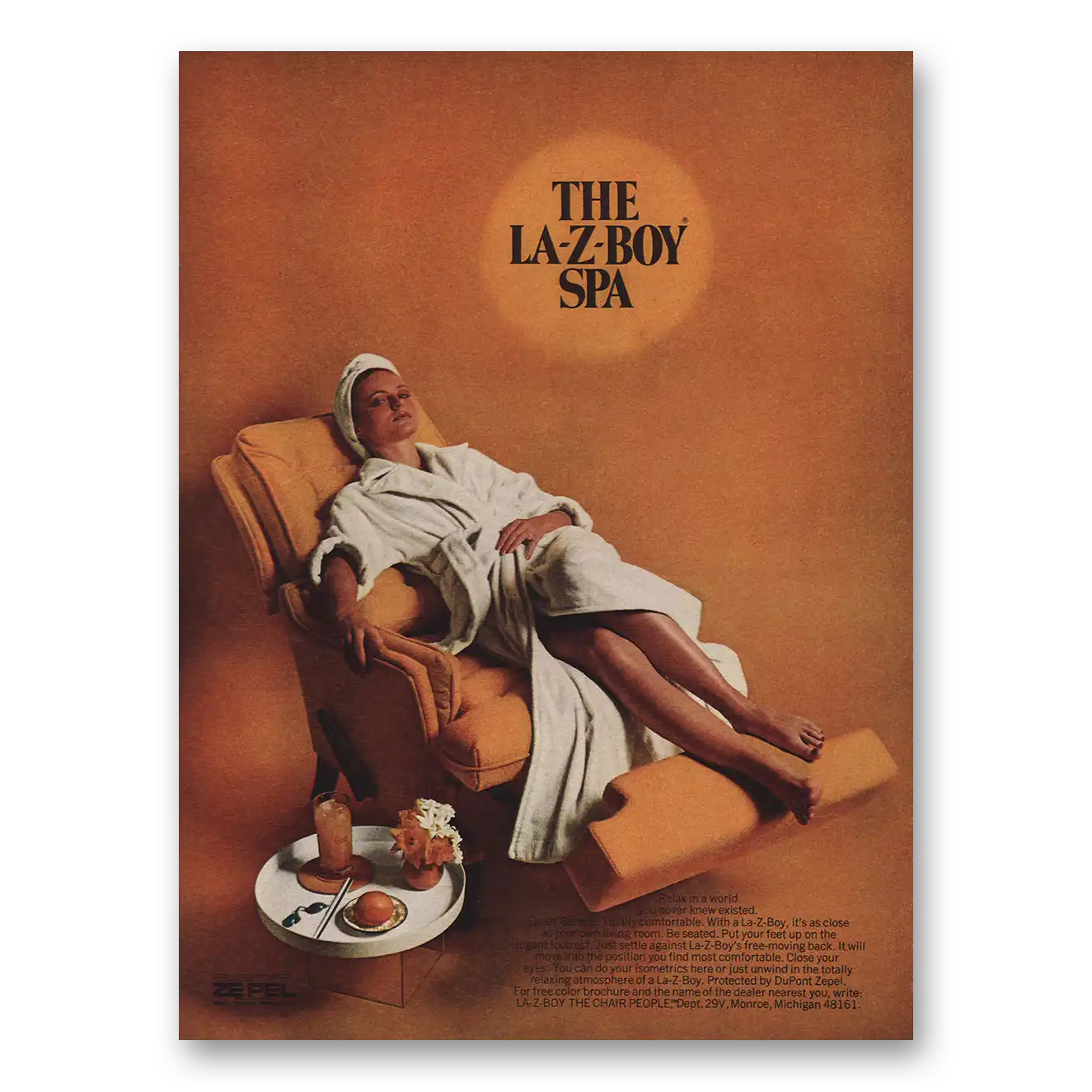 1974 La Z Boy La z Boy Spa Vintage Magazine Print Ad