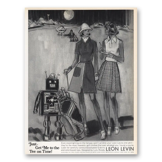 1974 Leon Levin Clothing Get Me to the Tee On Time Vintage Magazine Print Ad