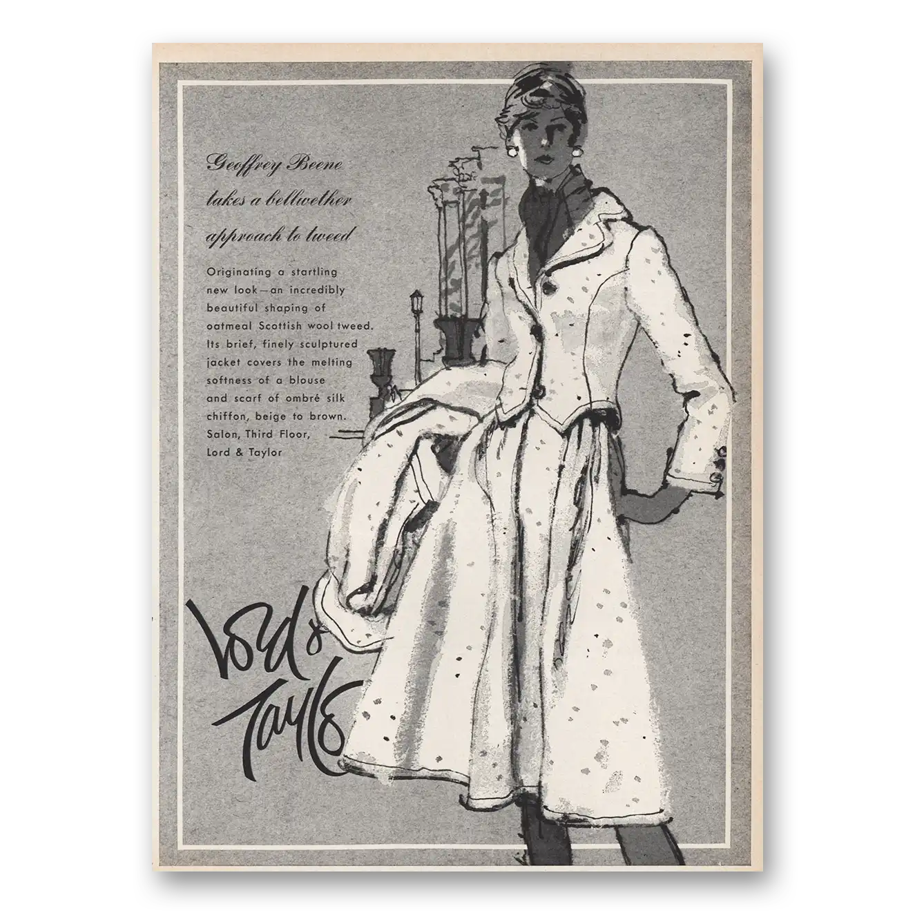 1974 Lord & Taylor Bellwether Approach Vintage Magazine Print Ad