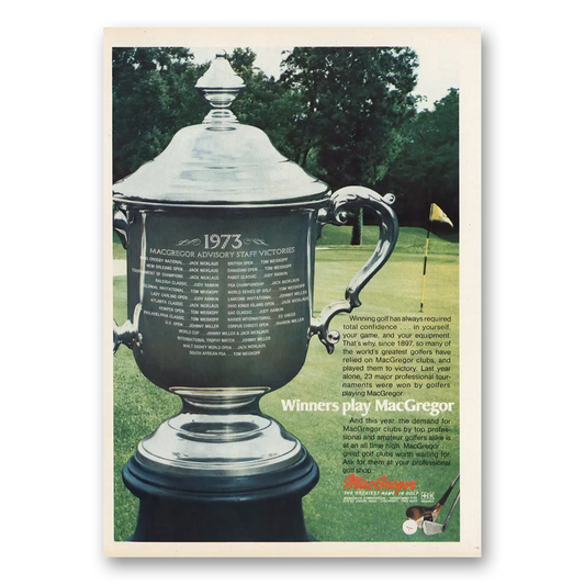 1974 MacGregor Golf Winners Play Vintage Magazine Print Ad