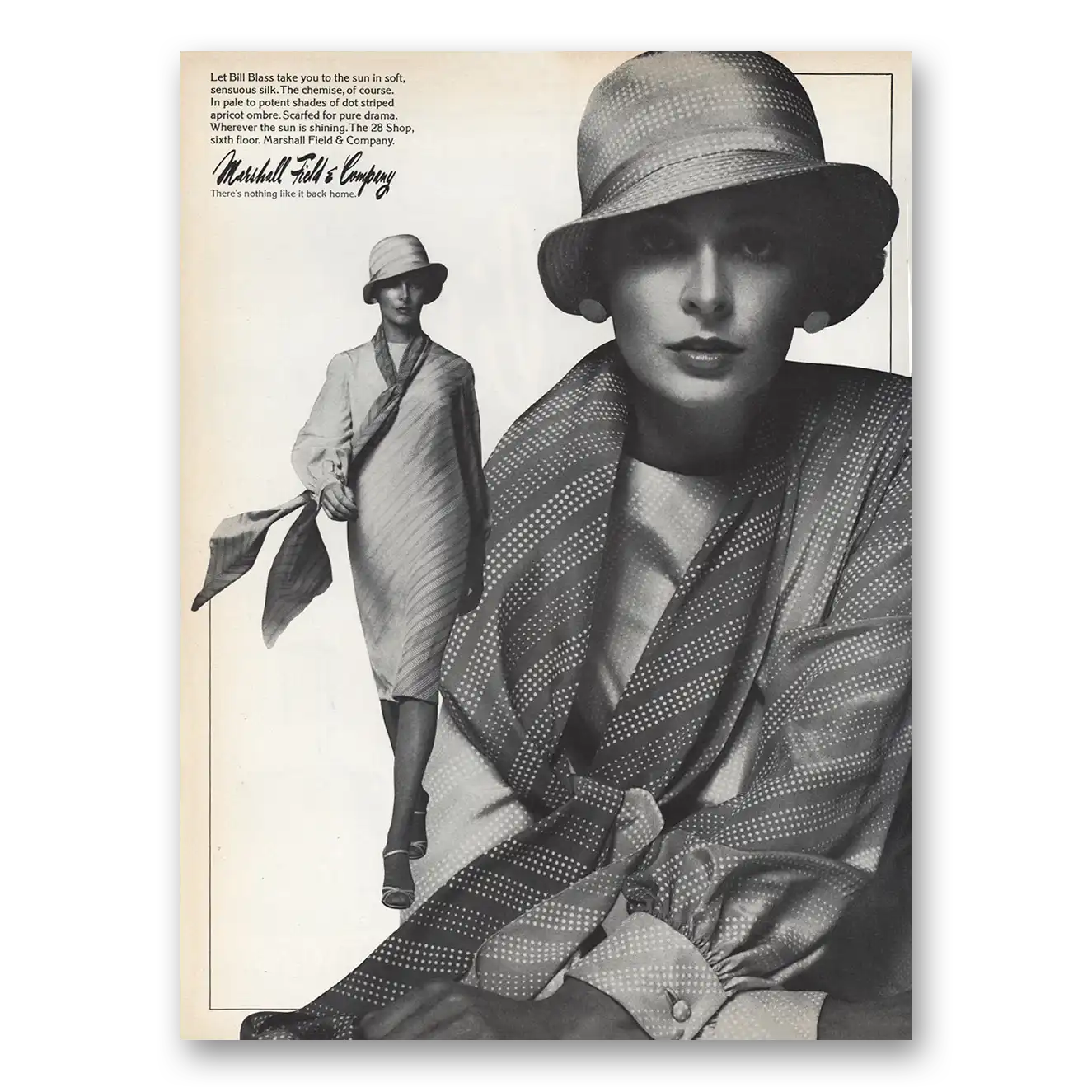 1974 Bill Blass Fashion Let Bill Blass Take You to the Sun Vintage Magazine Print Ad