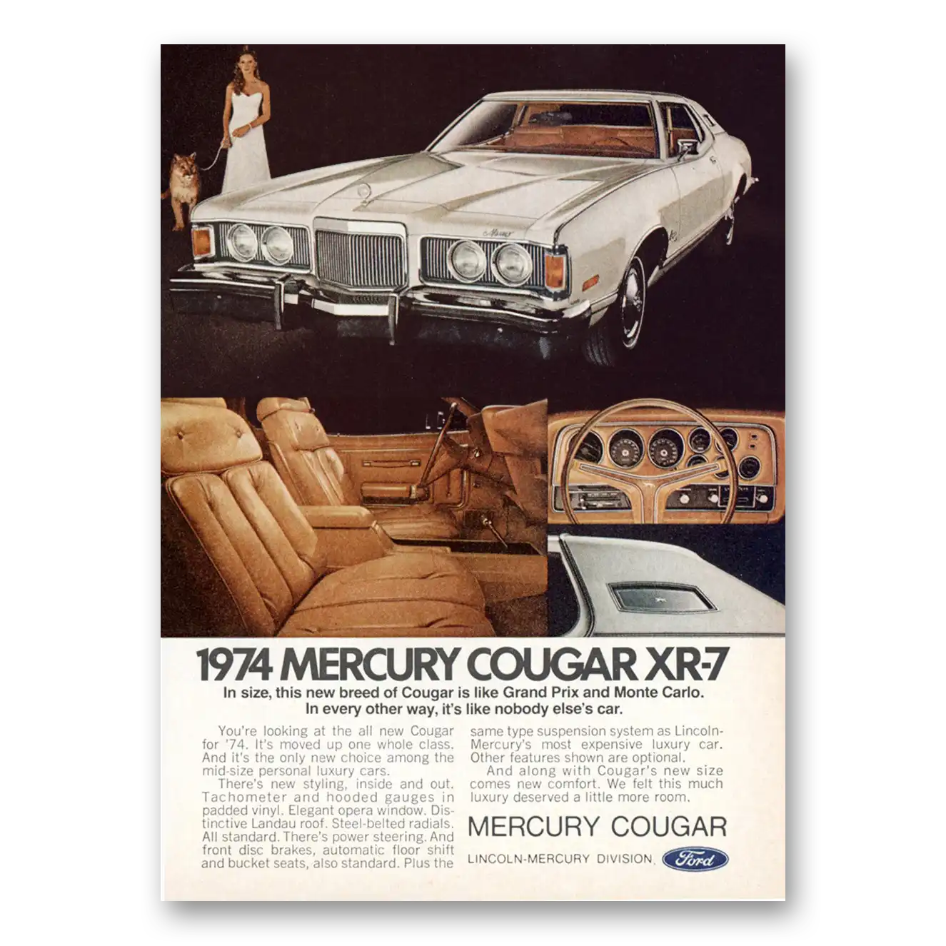 1973 Mercury Cougar In Size this New Breed of Cougar Vintage Magazine Print Ad