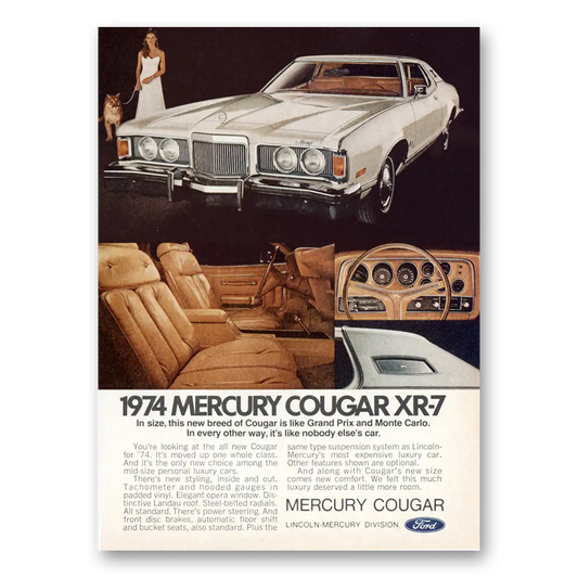 1973 Mercury Cougar In Size this New Breed of Cougar Vintage Magazine Print Ad