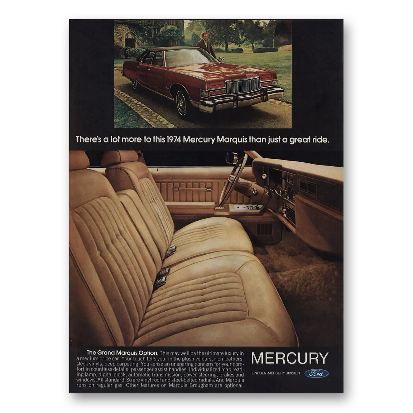 1973 Mercury Marquis Lot More To This Vintage Magazine Print Ad