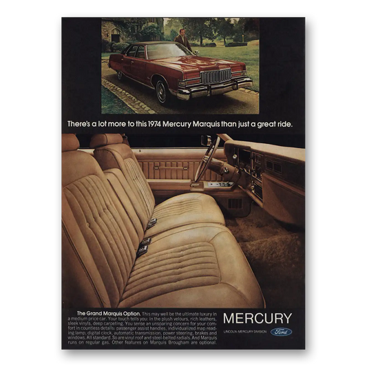 1973 Mercury Marquis Lot More To This Vintage Magazine Print Ad