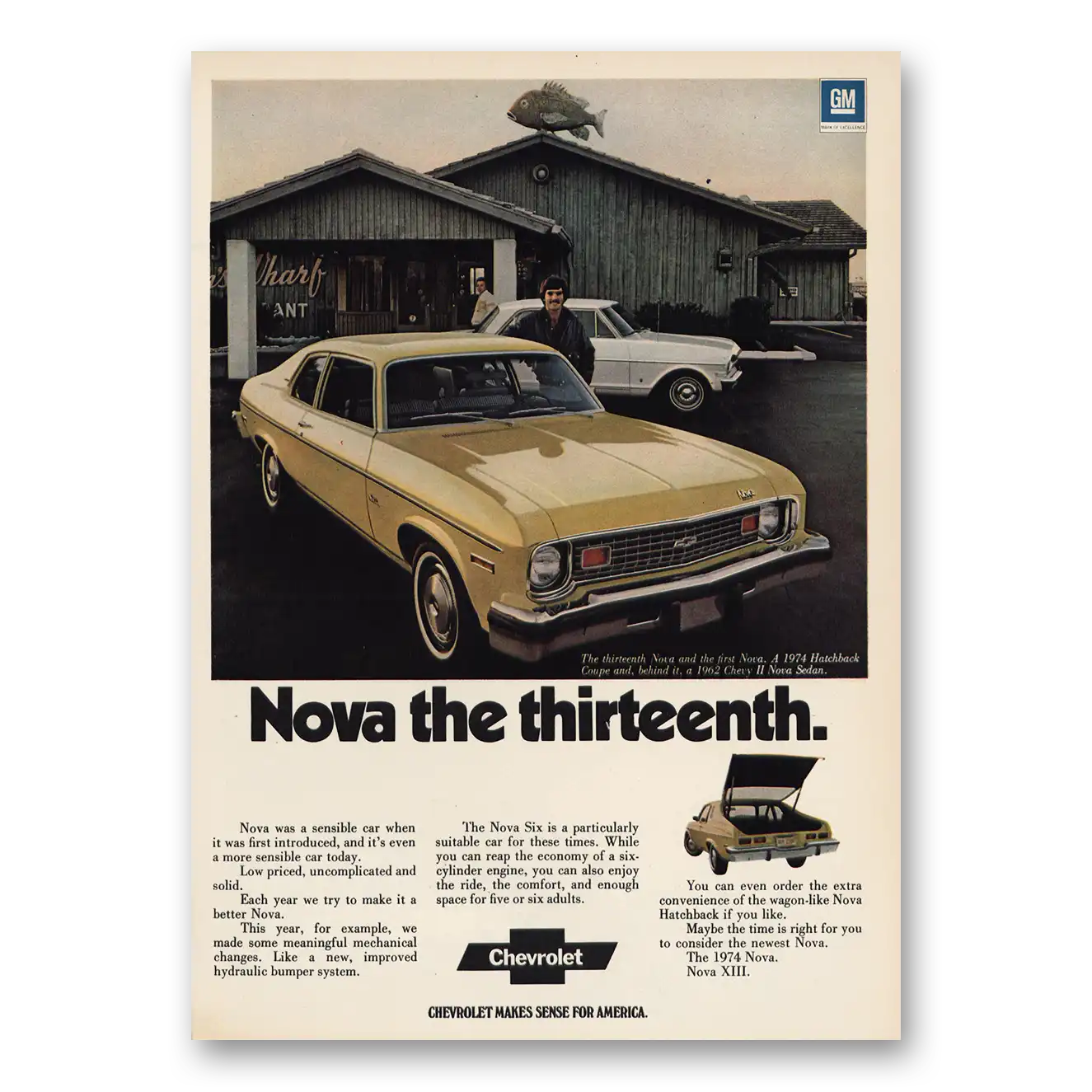 1974 Chevrolet Nova Thirteenth Vintage Magazine Print Ad