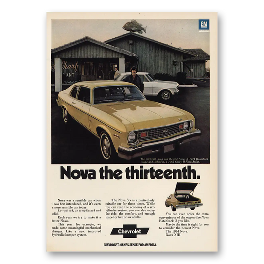 1974 Chevrolet Nova Thirteenth Vintage Magazine Print Ad