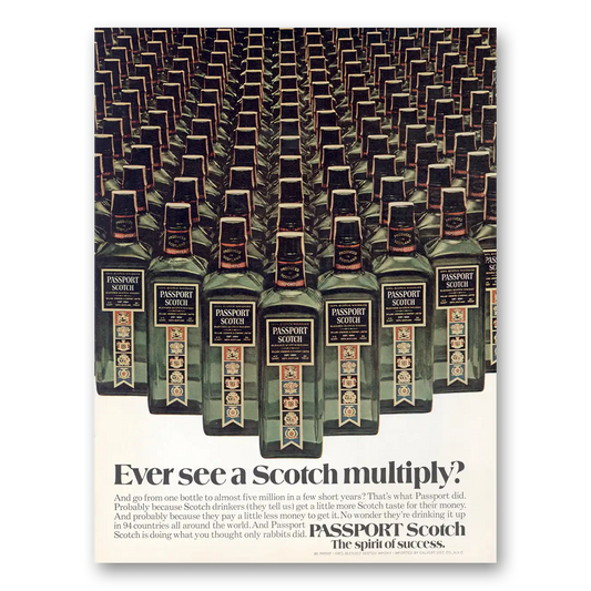 1974 Passport Scotch Ever See a Scotch Multiply Vintage Magazine Print Ad