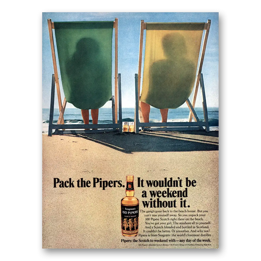 1974 100 Pipers Pack the Pipers Vintage Magazine Print Ad