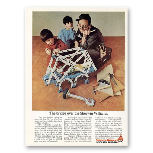 1974 Sherwin Williams Paints Bridge Over Vintage Magazine Print Ad