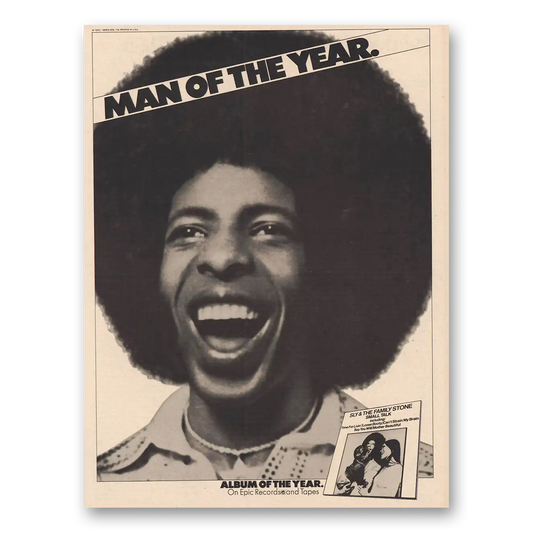 1974 Sly & The Family Stone Promo Small Talk Man of the Year Vintage Magazine Print Ad