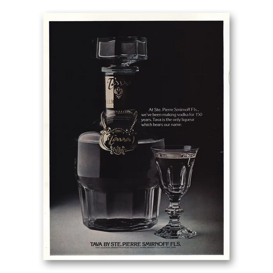 1974 Tava Liqueur Tava Smirnoff Ste Pierre Smirnoff Fls Vintage Magazine Print Ad