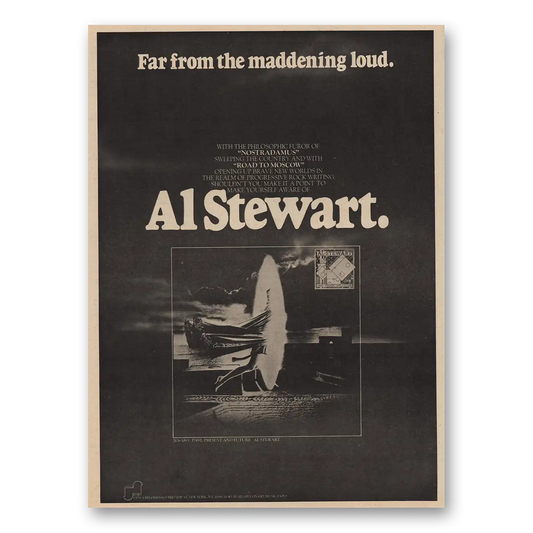 1974 Al Stewart Promo Past Present and Future Vintage Magazine Print Ad