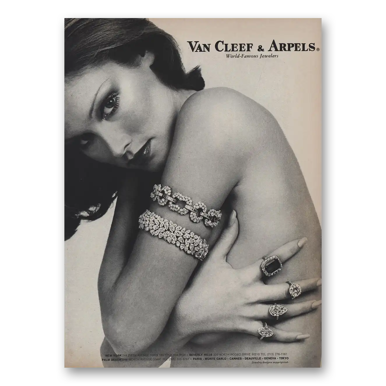 1974 Van Cleef & Arpels Jewelry World Famous Jewelers Vintage Magazine Print Ad