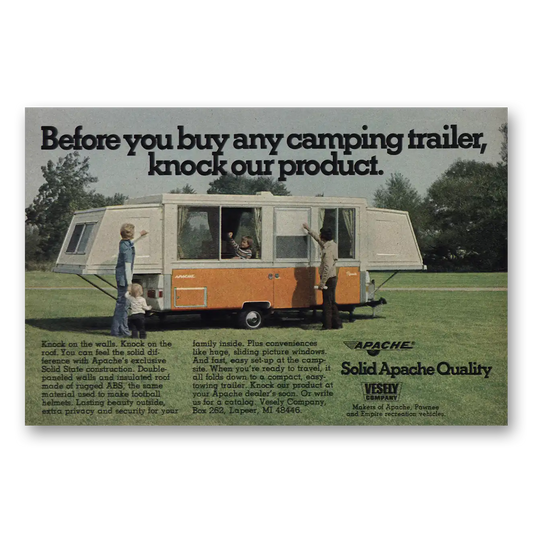 1975 Apache Camping Trailer Before You Buy Camping Trailer Vintage Magazine Print Ad