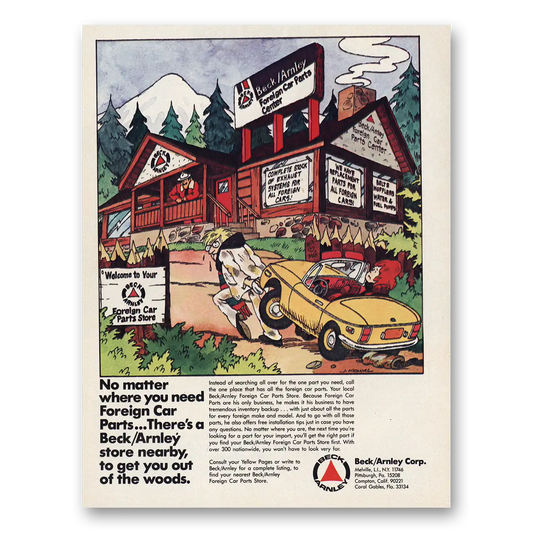 1975 Beck Arnley Get You Out of the Woods Vintage Magazine Print Ad