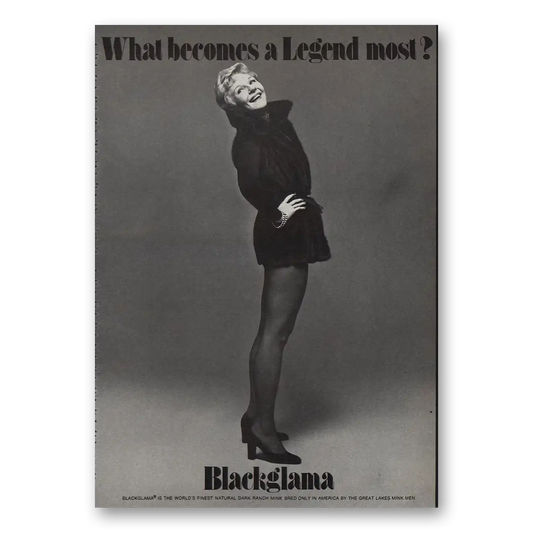 1975 Blackglama Mary Martin Vintage Magazine Print Ad