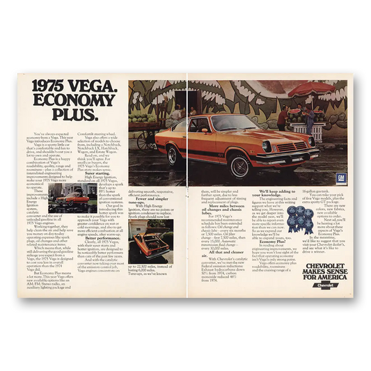 1974 Chevrolet Vega Economy Plus Vintage Magazine Print Ad