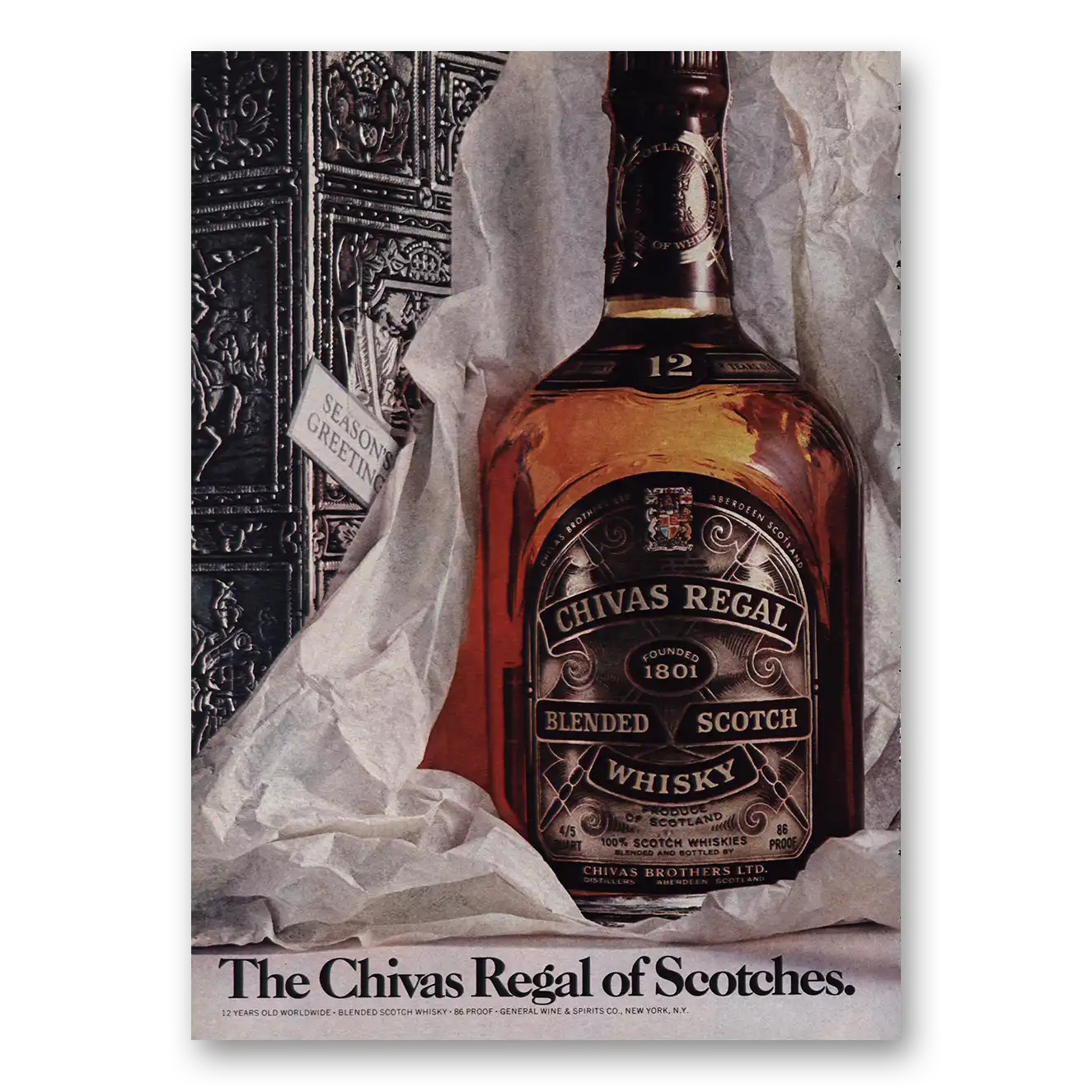 1975 Chivas Regal Scotches Vintage Magazine Print Ad