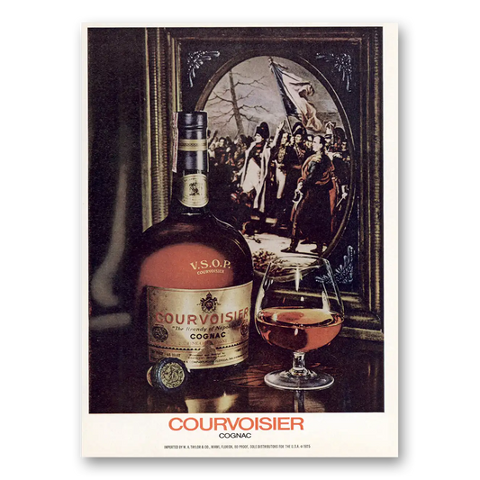 1975 Courvoisier Cognac Napoleon Vintage Magazine Print Ad