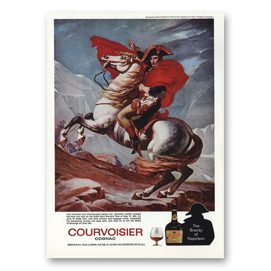 1975 Courvoisier Like Hannibal and Charlamagne Vintage Magazine Print Ad