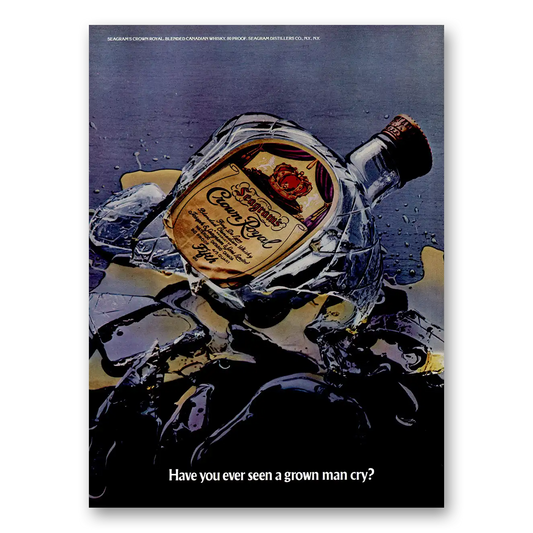 1975 Crown Royal Grown Man Cry Vintage Magazine Print Ad