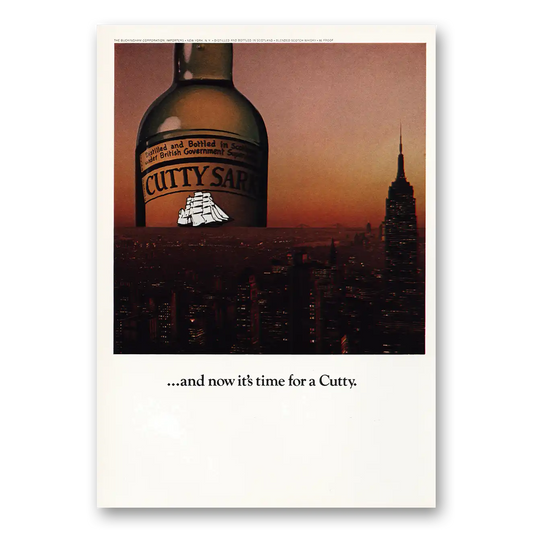 1975 Cutty Sark Empire State Building Vintage Magazine Print Ad