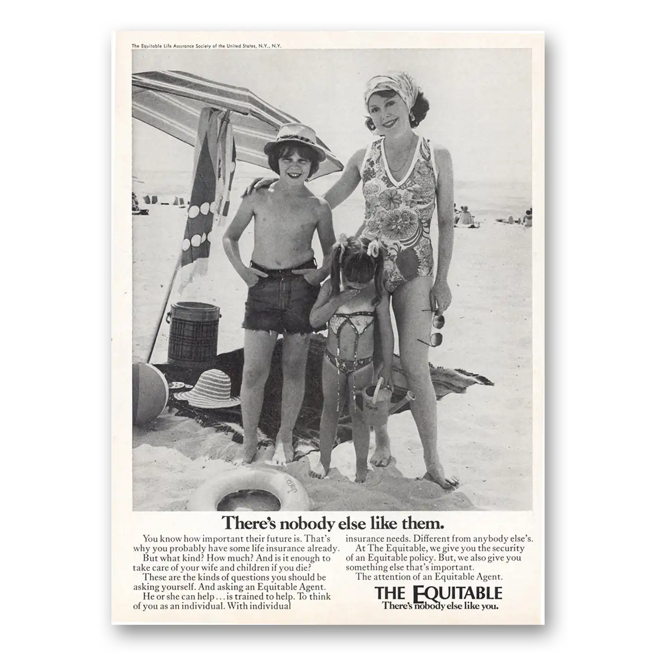 1975 Equitable Life Assurance Theres Nobody Like Them Vintage Magazine Print Ad