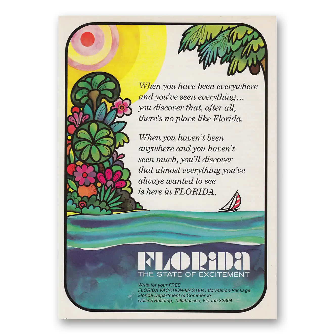 1975 Florida When You Have Been Everywhere Vintage Magazine Print Ad