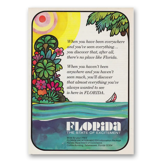 1975 Florida When You Have Been Everywhere Vintage Magazine Print Ad