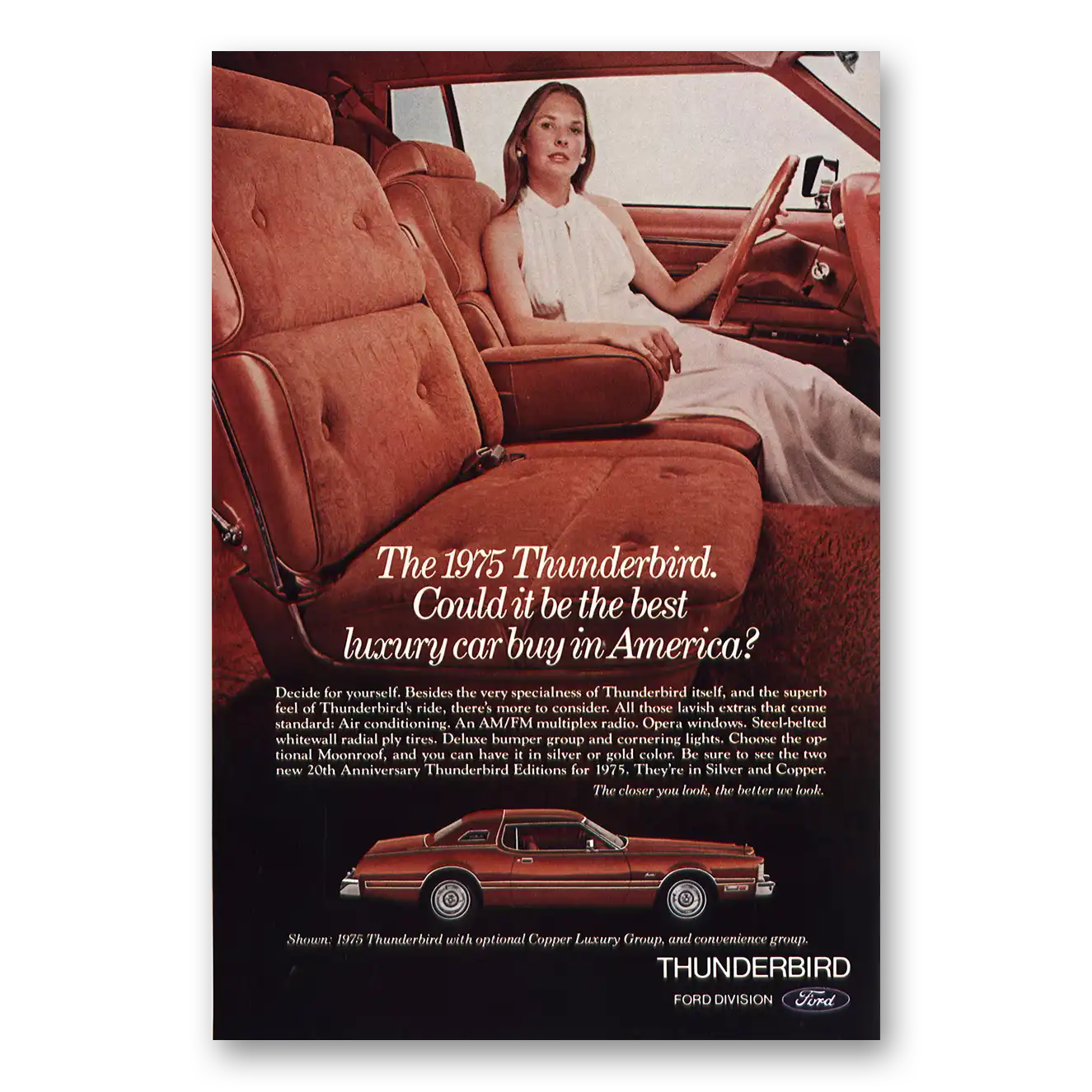 1974 Ford Thunderbird Best Luxury Car Vintage Magazine Print Ad