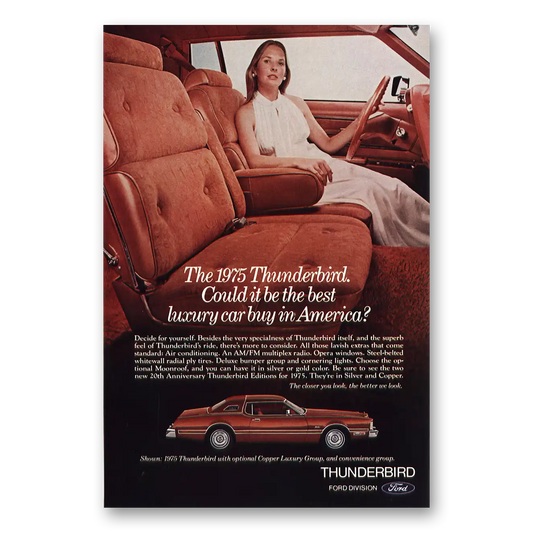 1974 Ford Thunderbird Best Luxury Car Vintage Magazine Print Ad