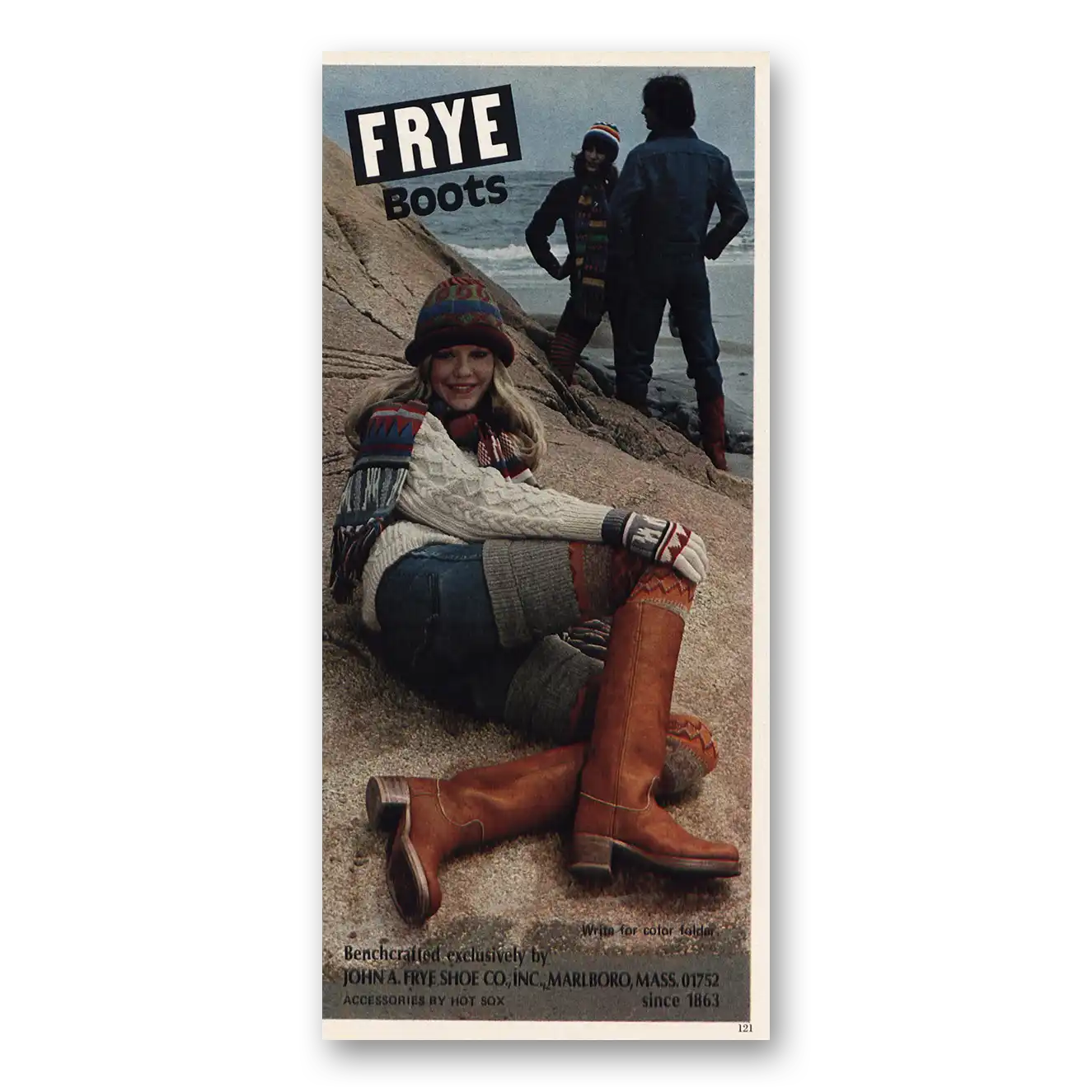 1975 Frye Boots Benchcrafted Vintage Magazine Print Ad