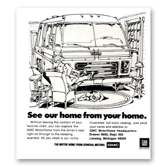 1975 GMC Motor Home Our Home From Your Home Vintage Magazine Print Ad