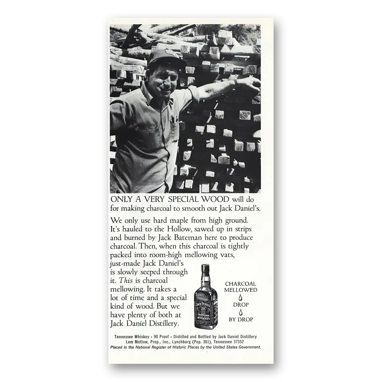 1975 Jack Daniels Only a Very Special Wood Vintage Magazine Print Ad