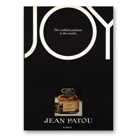 1975 Joy de Jean Patou Perfume Costliest Perfume Vintage Magazine Print Ad