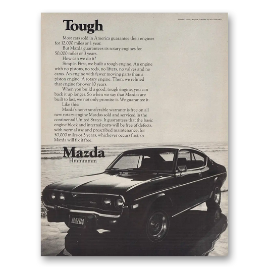 1975 Mazda Tough Vintage Magazine Print Ad