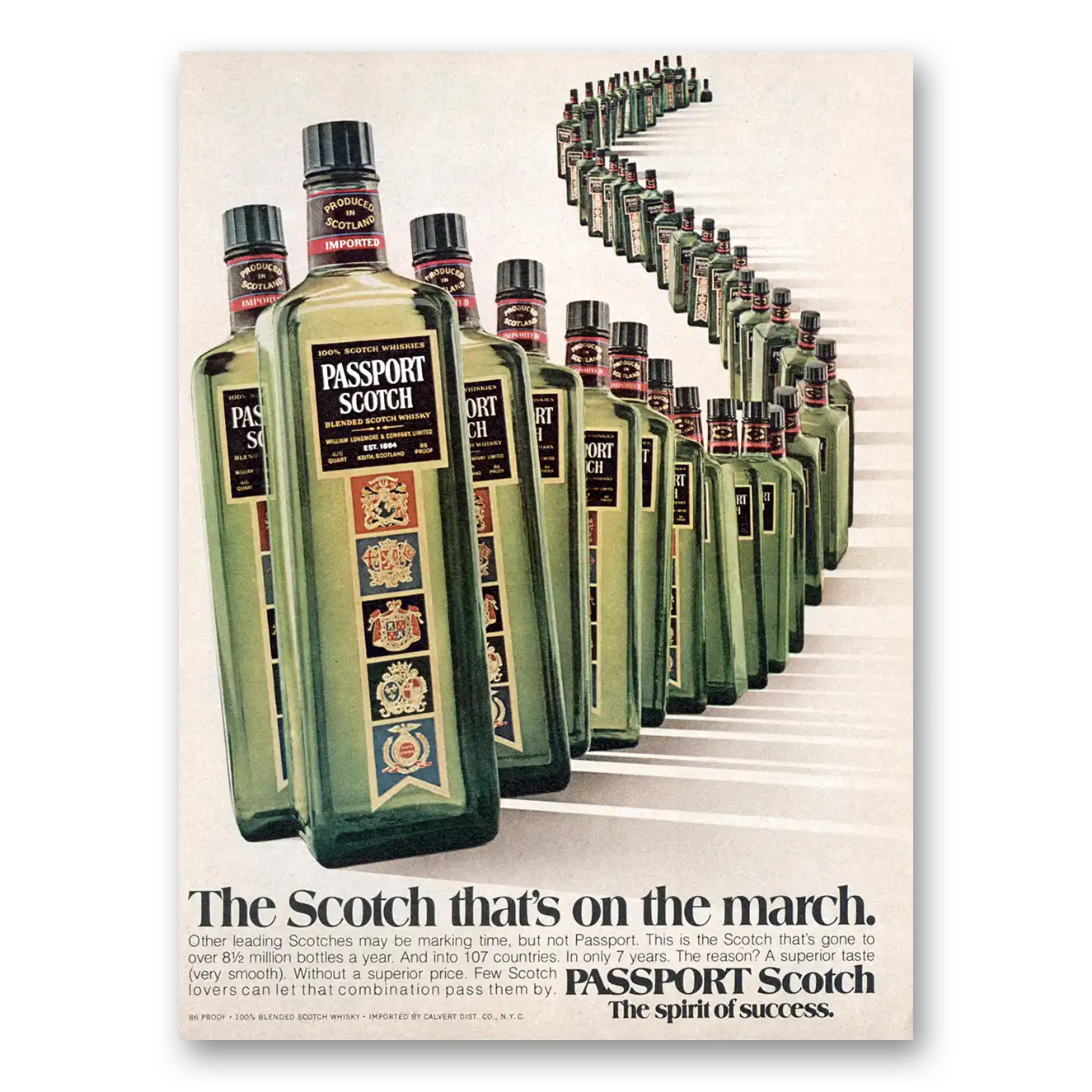 1975 Passport Scotch On the March Vintage Magazine Print Ad