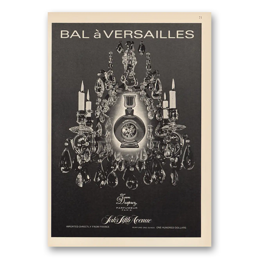 1975 Saks Fifth Avenue Bal a Versailles Vintage Magazine Print Ad