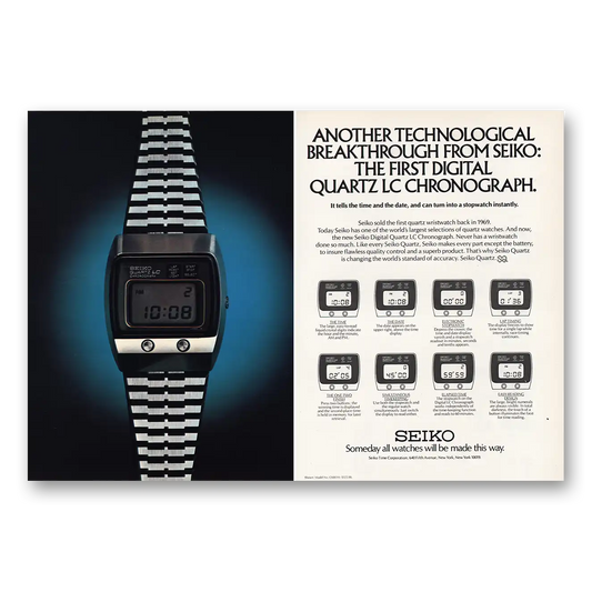 1975 Seiko Watches Technological Breakthrough Vintage Magazine Print Ad