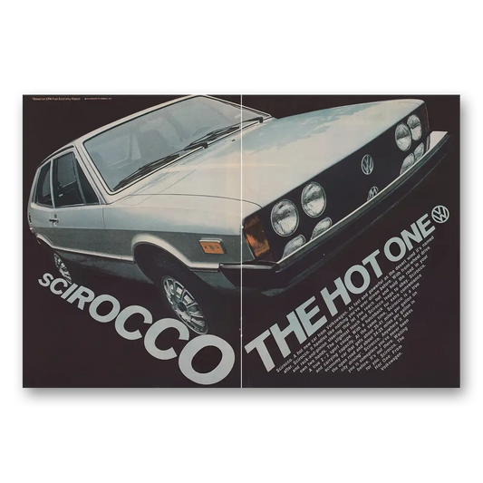 1975 Volkswagen Scirocco Hot One Vintage Magazine Print Ad