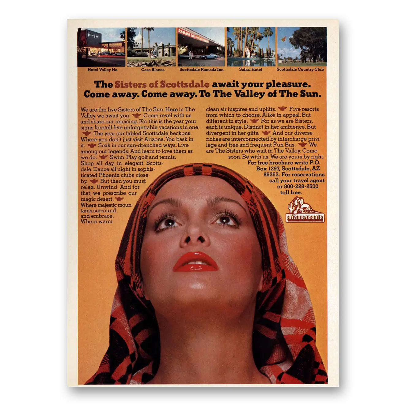 1976 Arizona Sisters of Scottsdale Vintage Magazine Print Ad