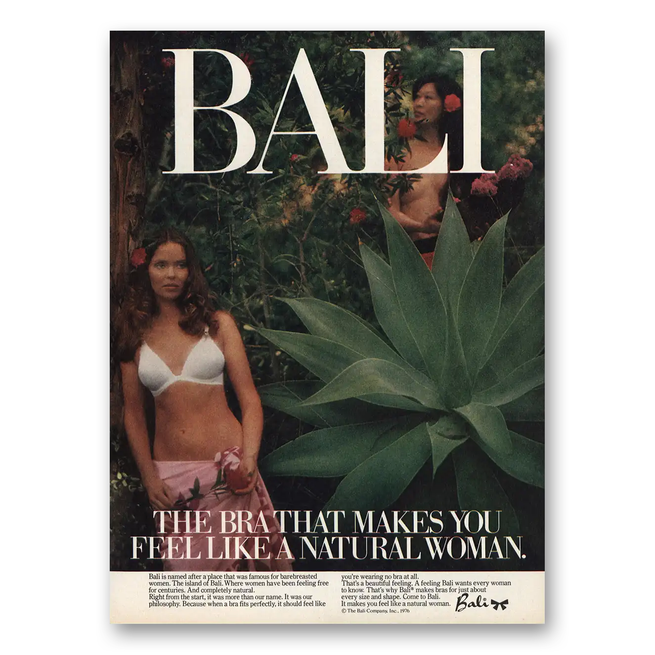 1976 Bali Bras Feel Like a Natural Woman Vintage Magazine Print Ad